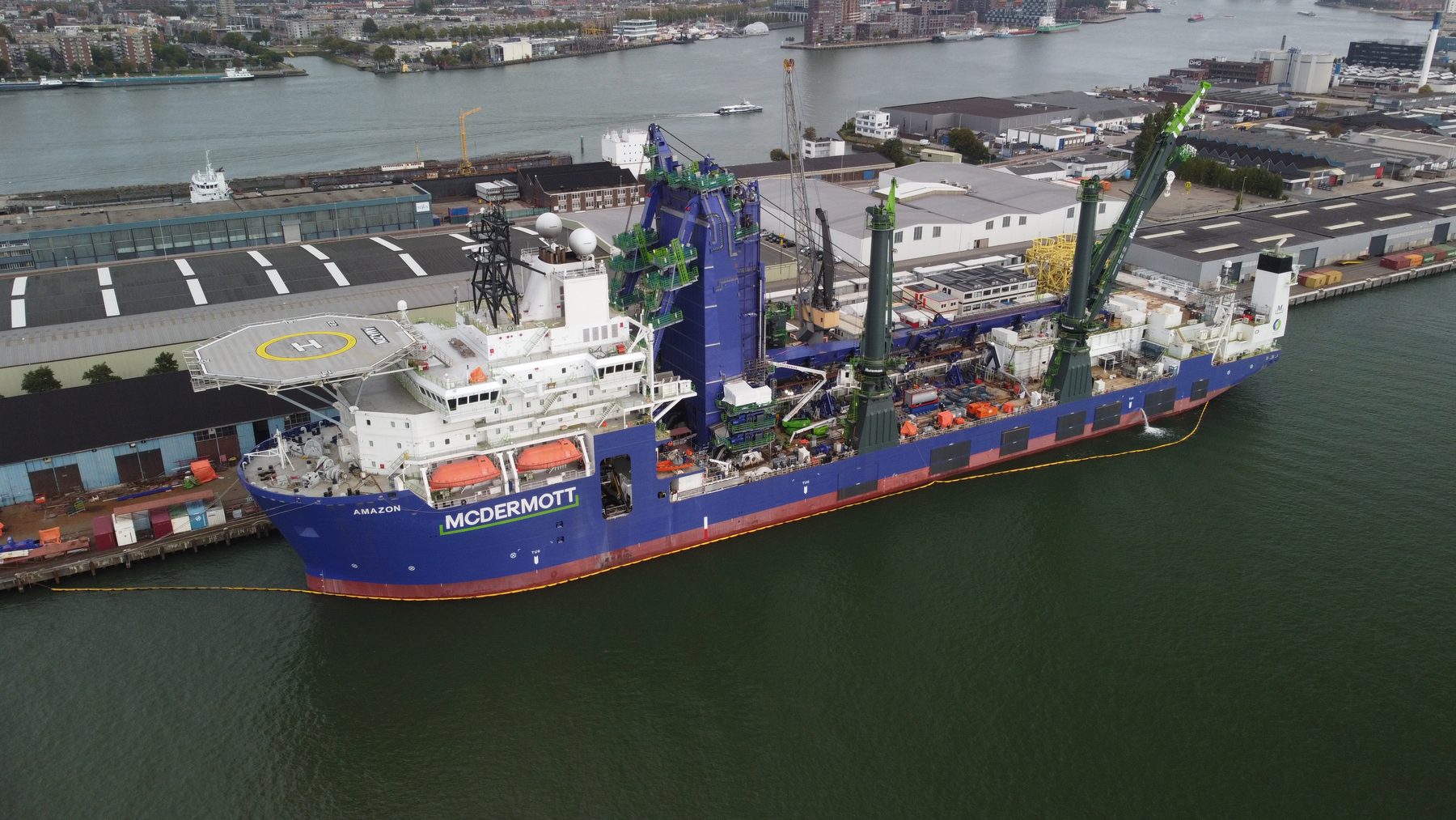 McDermott Amazon construction vessel, Rotterdam