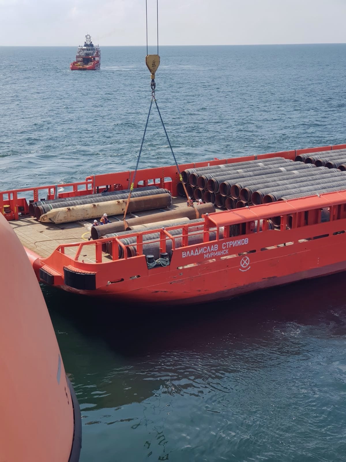 32-inch TurkStream pipeline load-out at sea